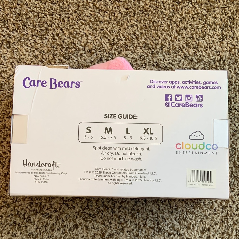 Care Bears Pink Ladies' Plush Slip-On Slippers - Picture 3 of 4